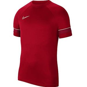 Nike Boy's Dri-Fit Academy 21 shirt met korte mouwen, Universiteit Rood/Wit/Gym Rood/Wit, M