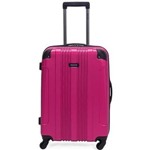 Kenneth Cole Reaction Buiten de grenzen handbagage op wielen, Magenta, 24-Inch Checked, Out of Bounds Bagage Collection Lichtgewicht Duurzame Hardside 4-wiel Spinner Travel Koffer Tassen