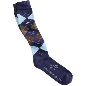 USG Caro sokken enkele set = 1 paar, maat 36-41, marineblauw/bruin/lichtblauw