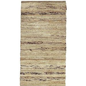 HAMID - Tapijt van jute, 100% natuurlijke jutevezel, zacht tapijt, handgeweven, voor woonkamer, eetkamer, slaapkamer, hal, ingang, (D4, 110 x 60 cm)