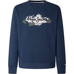Pepe Jeans Almere Sweatshirt voor heren, Blauw (Jarman), XXL