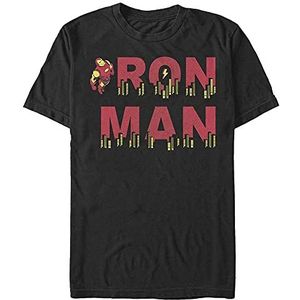 Marvel Avengers Classic - Halftone Ironman Unisex Crew neck T-Shirt Black XL