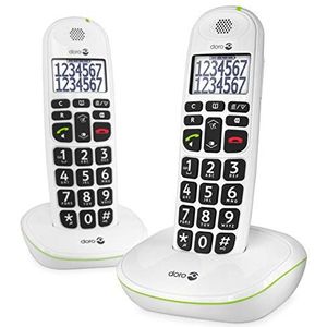 Doro Phone Easy 110 Duo DECT Telefoon, Wit, Set Van 2