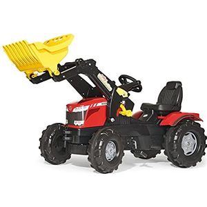 Rolly Toys rollyFarmtrac MF 7726 pedaalvoertuig, voor kinderen vanaf drie jaar, fluisterbanden, verstelbare zitting, voor- en achterkoppeling, 142,0 x 81,0 x 53,0 cm, rood