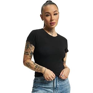 Urban Classics Dames Dames Stretch Jersey Cropped Tee T-shirt, zwart, M