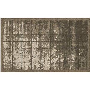 BIANCHERIAWEB Velours tapijt, antislip, 140 x 200 cm, voor slaapkamer en woonkamer, motief: modder
