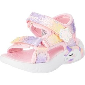Skechers Meisjes sandalen, lichtroze textiel/Multi Trim, 4 UK, Lichtroze textiel Multi Trim, 4 UK