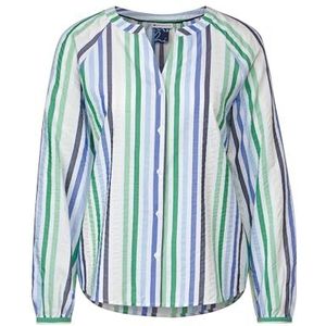 Street One Dames Tunicblouse W Seersucker Strip Shirt, Fresh Spring Green, 38