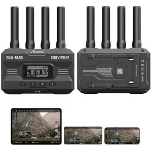 Accsoon - CineView HE - Draadloze HDMI-videozender en -ontvanger - 365,8 m Bereik - Dual Band