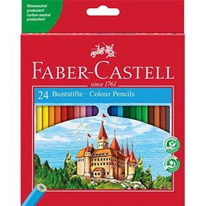 Faber-Castell 120124 - kleurpotloden CASTLE hexagonaal, 24 kartonnen etui, meerkleurig