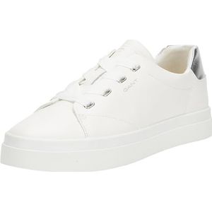 GANT Footwear AVONA Sneakers voor dames, wit/zilver, 42 EU, Wit-zilver, 42 EU