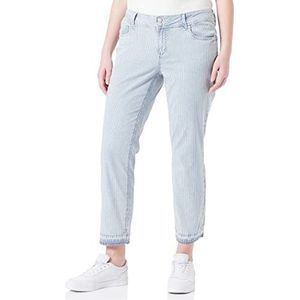 TOM TAILOR Dames Alexa Slim Jeans 1035534, 31327 - Denim Offwhite Stripe, 32W / 28L