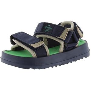 Victoria Agosto Unisex Nylon Flip-Flops & Straps & Serrated Sole 1152102 for Kids MARINO 22