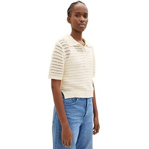 TOM TAILOR Denim Dames 1036501 Pullover 10348-Gardenia White, XL, 10348 - Gardenia White, XL