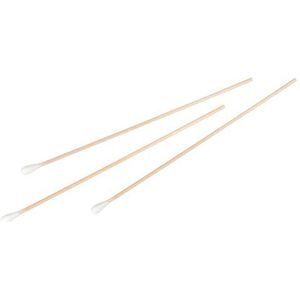 NeoLab 2-1021 wattenstaafje, houten steel, 150 mm x 2,5 mm, kop 4-5,5 mm (100 stuks)