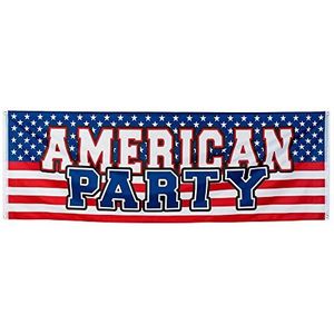 Boland 44953 - Banner USA, afmeting 74 x 220 cm, decoratie,vlag, Amerika, American Party, Stars and Stripes, themafeest, verjaardag