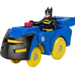 ​Fisher-Price Imaginext DC Super Friends Head Shifters Batman figuur en Batmobiel, veranderbaar voertuig voor fantasiespel, vanaf 3 jaar, HGX91