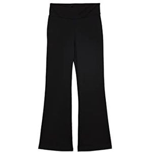 DeFacto Casual gebreide broek voor dames, joggingbroek - standaard pasvorm joggingbroek dames joggingbroek, joggingpak vrouw, zwart, M