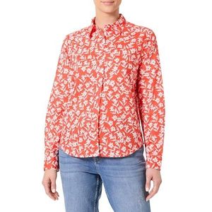 REG FLORAL Print COT VOILE SHIRT, Marled Red, 38