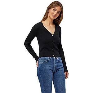 Desires Dames Geisha Rib Cardigan Sweater, Zwart, L