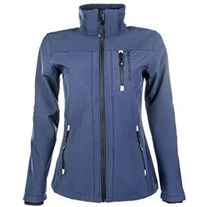 HKM 5273 Softshelljas Sport, Dames Meisjes Jas Regenjas Capuchon, Blauw (Donkerblauw), 140