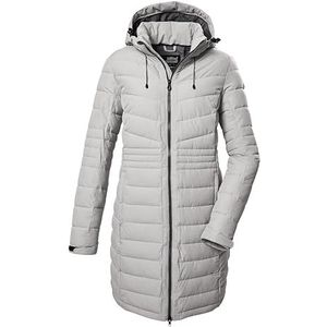 killtec dames Gewatteerde jas/functionele jas in donslook met afritsbare capuchon KOW 96 WMN QLTD CT, cloud grey, 38, 41812-000