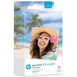 HP Sprocket 3,5 x 4,25 inch zelfklevend zink fotopapier (50 stuks), compatibel met HP Sprocket 3x4 fotoprinter