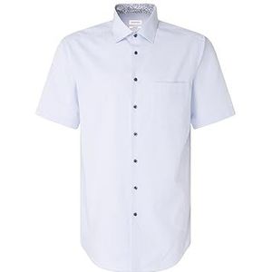 Seidensticker Men's Regular Fir Shirt met korte mouwen, lichtblauw, 39, lichtblauw, 39
