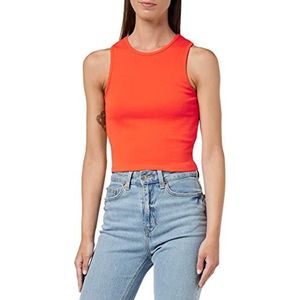 Mavi Dames Mouwloos Jersey T-shirt, oranje, S, Orange, S