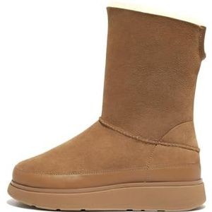 Fitflop Gen-ff korte double-faced shearling laarzen voor dames, Woestijn Tan, 37 EU