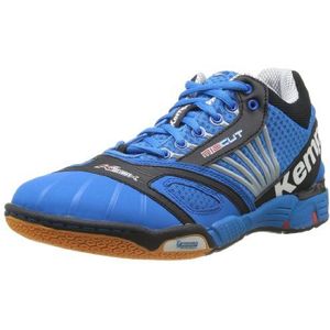 Kempa Typhoon Midcut Handbalschoenen voor heren, blauw hemelsblauw zwart rood 01, 40.5 EU