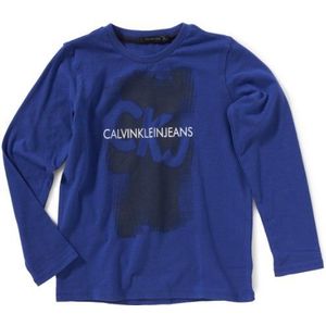 Calvin Klein Jeans Jongens shirt/shirt met lange mouwen CBP13B JP508, blauw (681), 164 cm