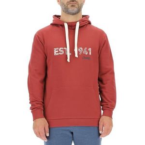 JEEP O102888-R077 J Capuchontrui voor heren - Grote opdruk EST.1941 J23W Heren Bordeaux XXL