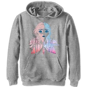 Disney Frozen 2 Anna Seasons Boy's Hooded Pullover Fleece, Athletic Heather, Small, Athletic Heather, S