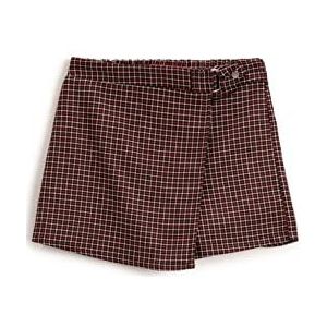 Koton Girls's Plaid Skort Geplooide Detail Shorts, Black Check (9c9), 7-8 Jaar