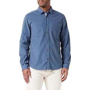 TOM TAILOR Uomini Corduroy overhemd met borstzakken 1032362, 10877 - China Blue, XXL