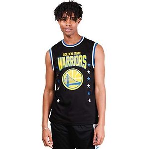 UNK NBA Heren Jersey Tank Top Mesh Mouwloos Spier T-Shirt, Zwart, Klein