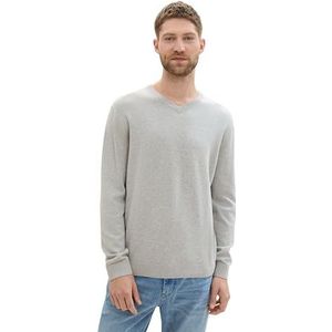 TOM TAILOR heren trui, 36293 - Bright Stone Grey Melange, L