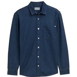 TOM TAILOR heren overhemd, 10120 - Used Dark Stone Blue Denim, M