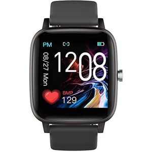 CARNEO Soniq+ Smartwatch, eigen app carneo Fit, GPS via app, automatische meting van hartslag, zuurstof en lichaamstemperatuur, stressmeting, cardio-index, IPS-display