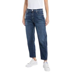 Replay Dames Jeans Keida Baloon-Fit, donkerblauw 007, 23W