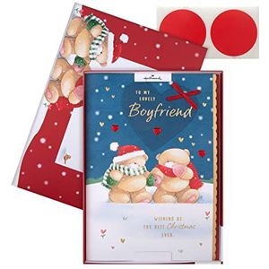 Hallmark Kerstkaart in doos voor vriendje - schattig Forever Friends Winter Love Design