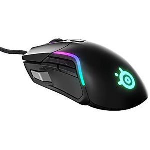 SteelSeries Rival 5 Gamingmuis met PrismSync RGB-verlichting en 9 programmeerbare knoppen, FPS, MOBA, MMO, Battle Royale, optische TrueMove Air 18.000 CPI-sensor, zwart