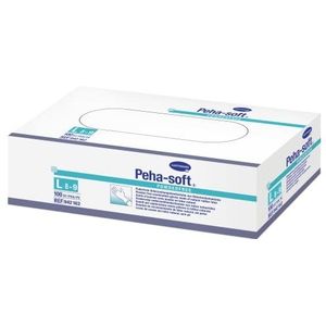 Peha-soft latex poedervrij niet-steriel onderzoekshandschoenen mt. L, 100 stuks