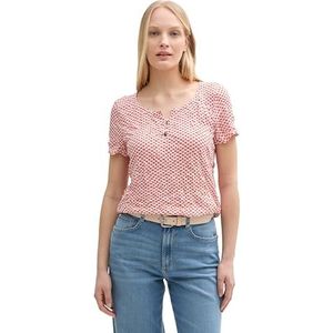 Tom Tailor - T-shirt - Rood - Met Print All-over