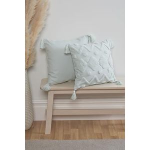 Rapport Home Geometrische Tufted Kussenhoes - Juniper Aqua Kussenhoes