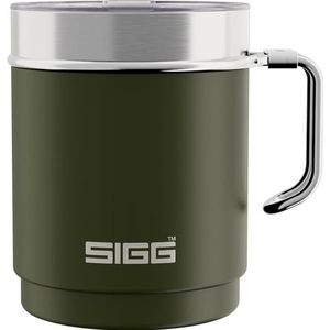 SIGG - Camp thermosbeker - Travel Mok Roasted Green - Met Tritan deksel - Vaatwasmachinebestendig - Met handvat - BPA-vrij - Dubbelwandig - Wit - 0,36 l