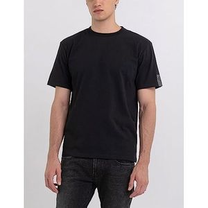 Replay T-shirt voor heren met korte mouwen, Zwart 098, XS