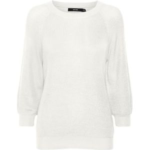 Vero Moda Vmnewlex Sun 3/4 Blouse Ga Rep, wit (snow white), S