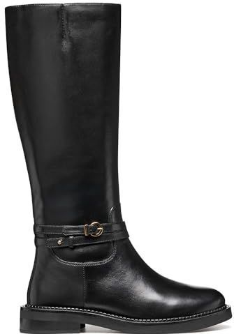 Geox - Serilda A - Leren Dameslaarzen - Zwart